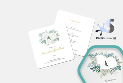 Faire-part - Invitation avec vernis selectif